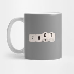 Dice Thrown Fake and Fact Mug